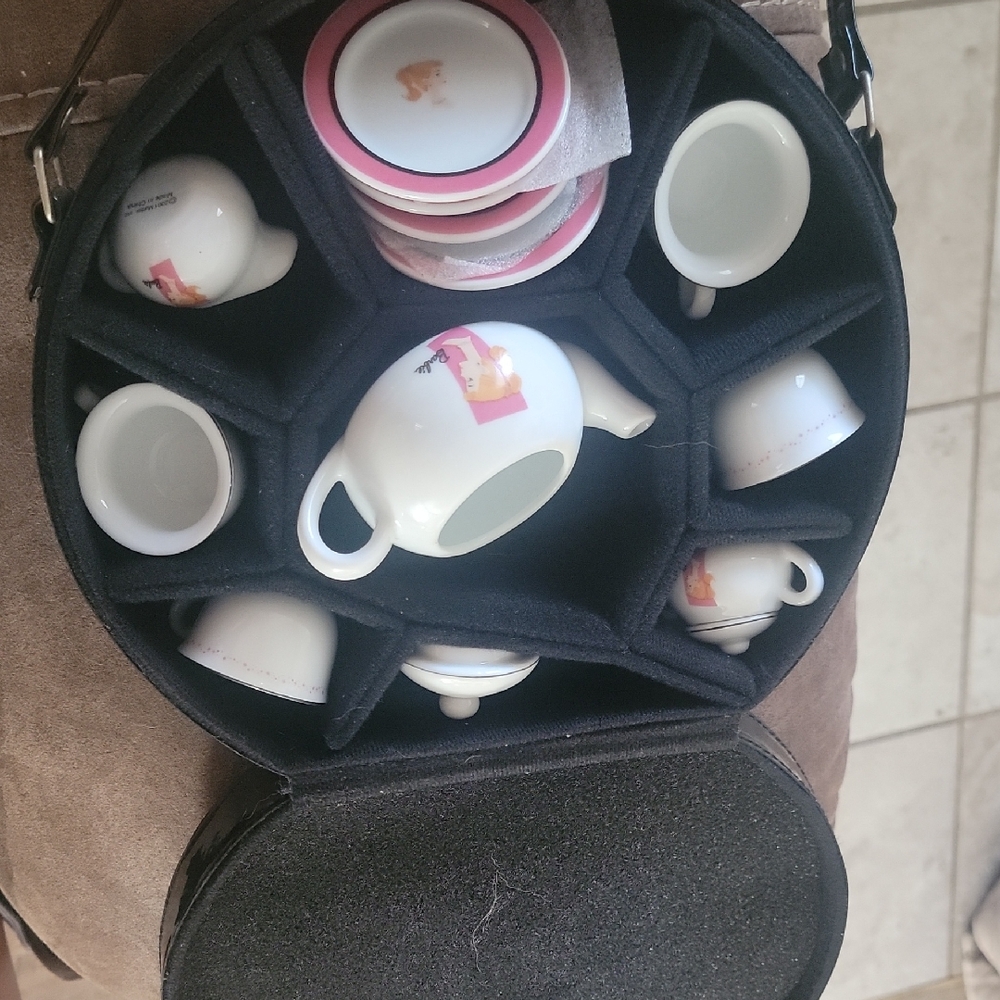 Barbie Tea Set with Pink and White Accents
